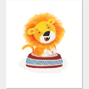 Cartoon Lion / Children illustration Posters and Art